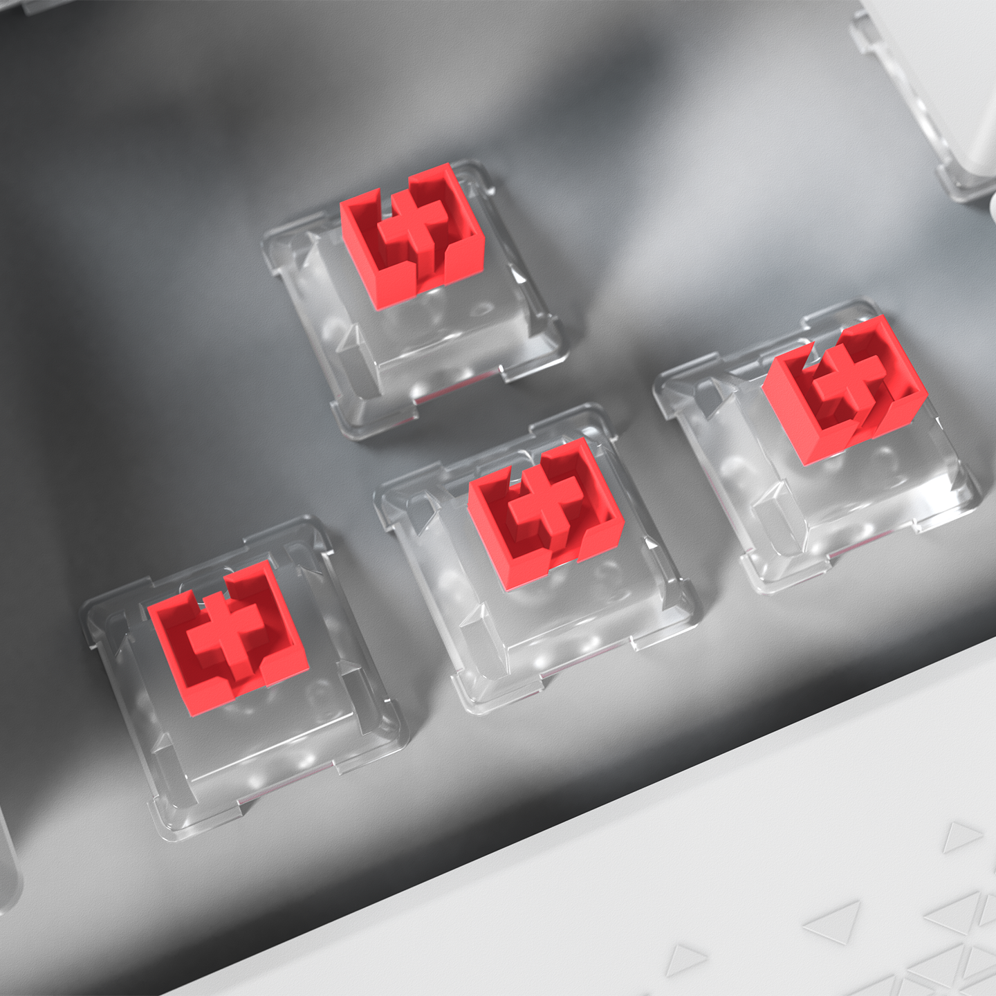 Carbon Pro Beyaz/Gri Wireless OUTEMU Red Switch Gaming Oyuncu Klavyesi - Rampage