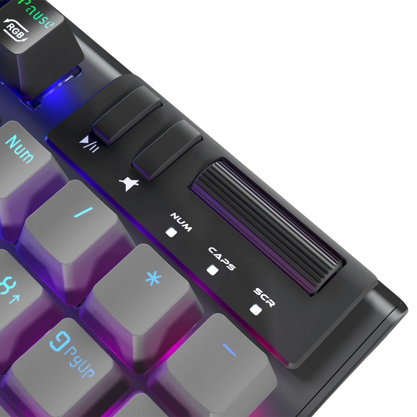 Carbon Pro Gri/Siyah Wireless OUTEMU Red Switch Gaming Oyuncu Klavyesi - Rampage