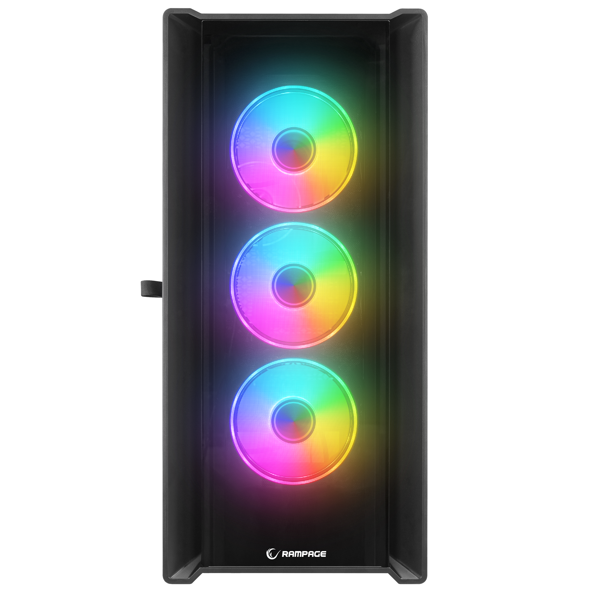 SIRIUS Temperli Camlı Siyah 4*12cm RGB Fan E-ATX Mid-T Gaming Oyuncu Kasası - Rampage