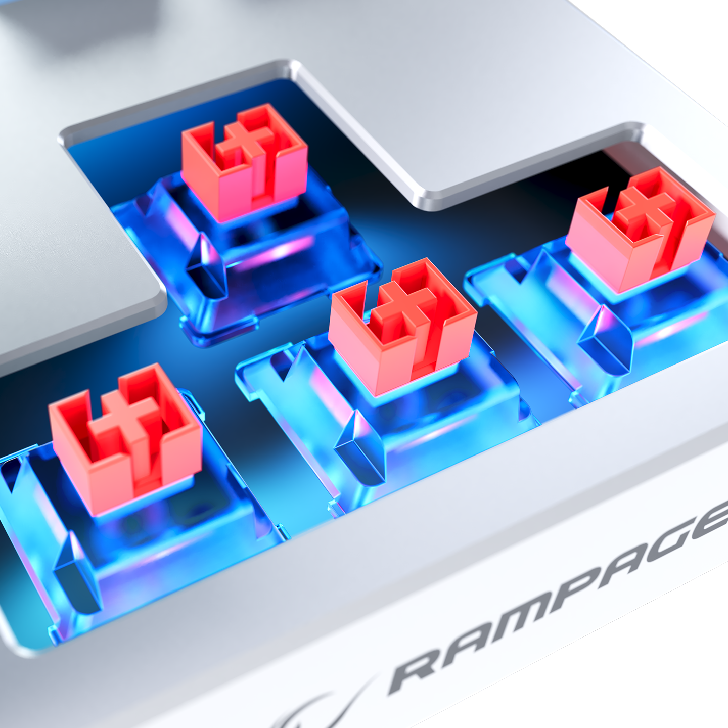 YORU TKL Gri/Beyaz OUTEMU Red Switch Mekanik Gaming Oyuncu Klavye - Rampage