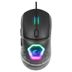 Hyalo M1 Siyah Değiştirilebilir 3 Kapaklı RGB 12000 DPI Gaming Oyuncu Mouse - Rampage