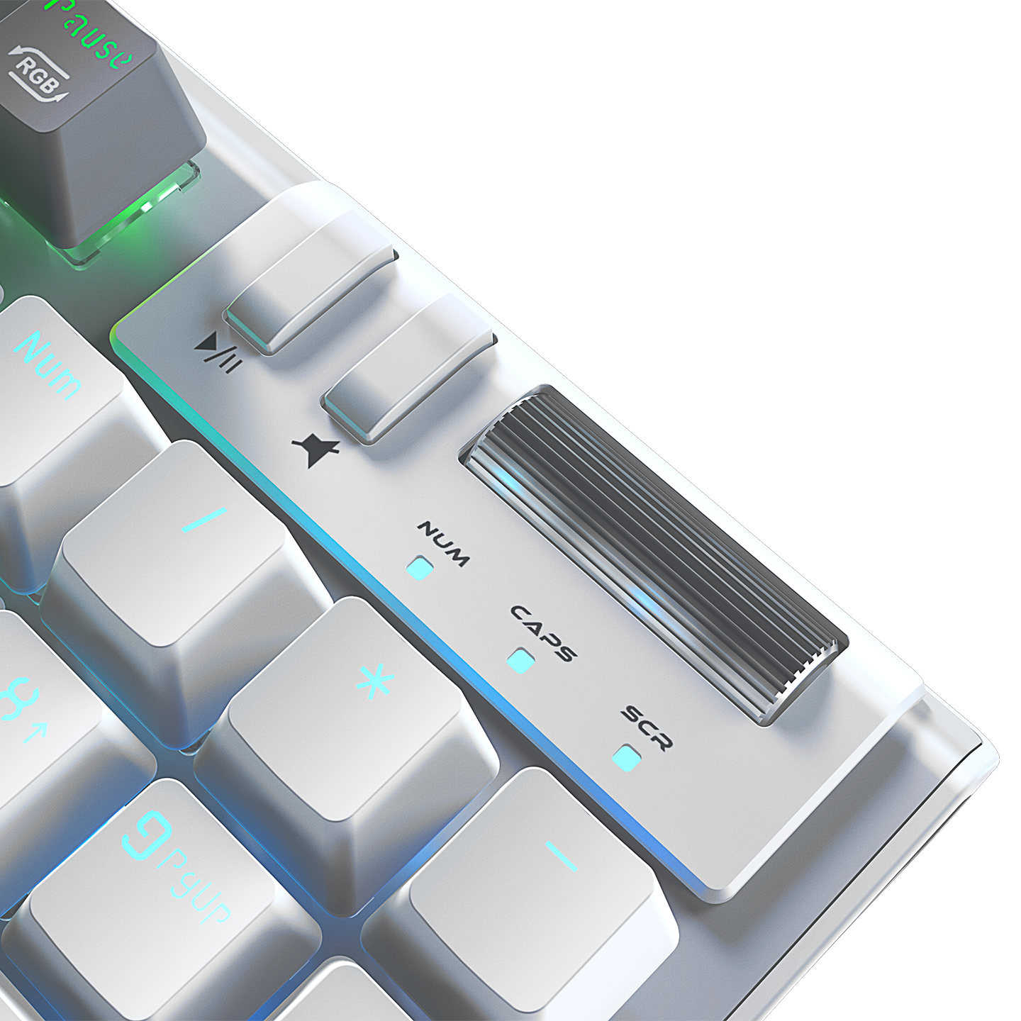 Carbon Pro Beyaz/Gri Wireless OUTEMU Red Switch Gaming Oyuncu Klavyesi - Rampage