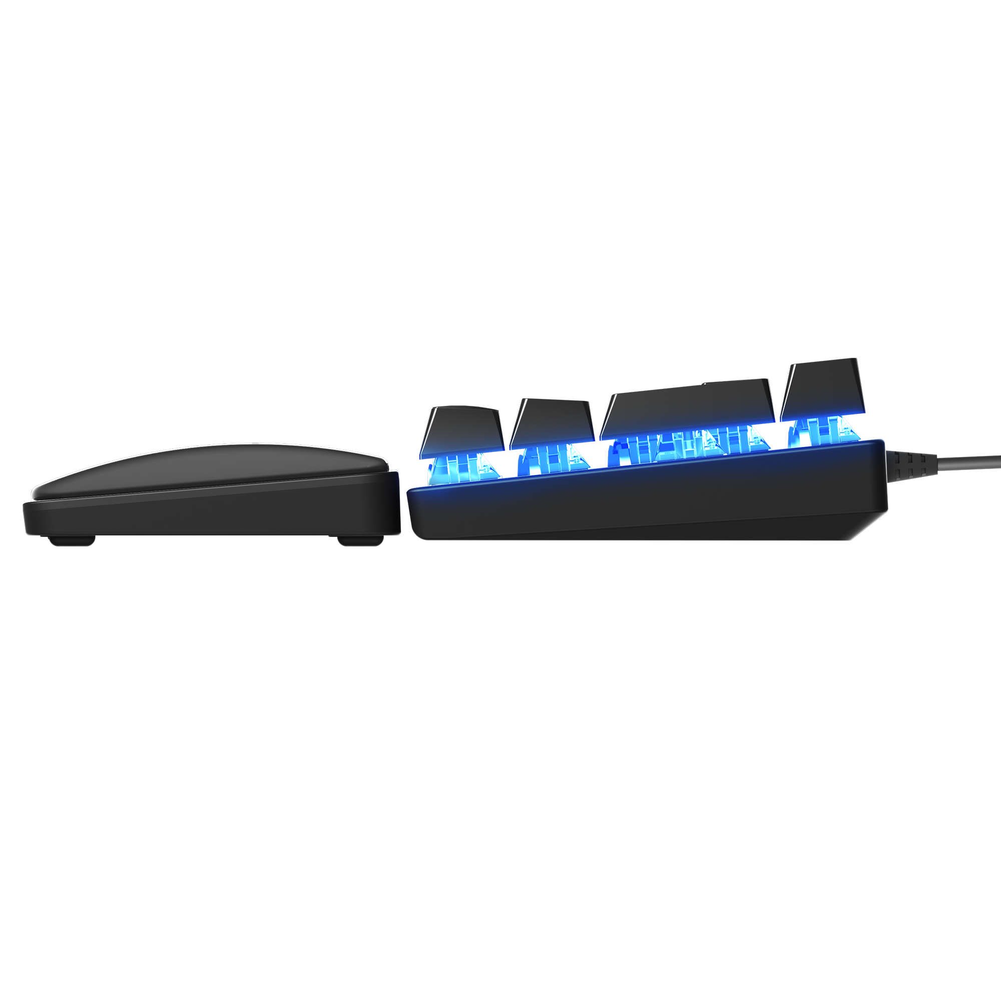 Rainbow Bilek Destekli Blue Switch Oyuncu Klavyesi-Siyah