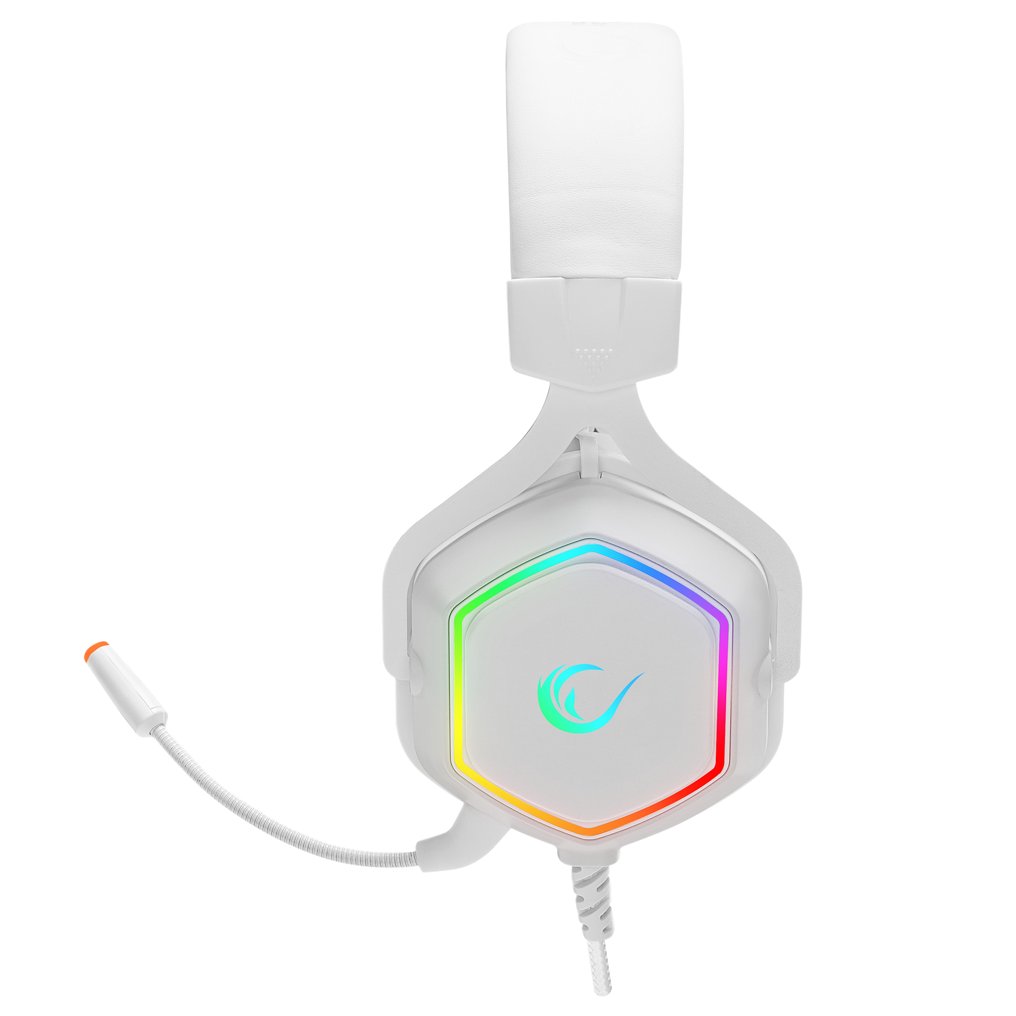 RM-K50 SELECT Beyaz Usb 7.1 RGB Ledli Gaming Oyuncu Mikrofonlu Kulaklık - Rampage