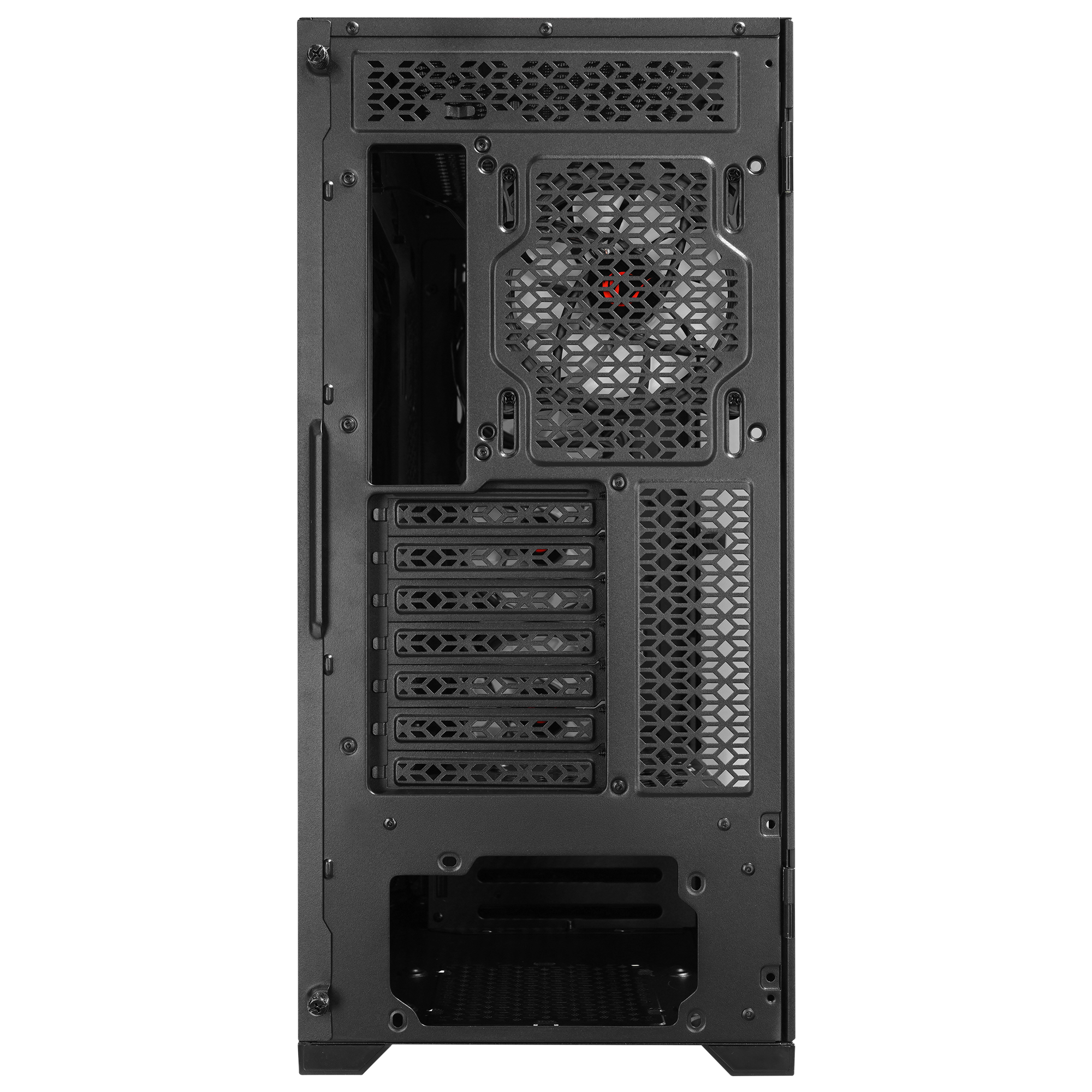 SIRIUS Temperli Camlı Siyah 4*12cm RGB Fan E-ATX Mid-T Gaming Oyuncu Kasası - Rampage