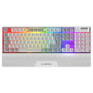 Carbon Pro Beyaz/Gri Wireless OUTEMU Red Switch Gaming Oyuncu Klavyesi - Rampage
