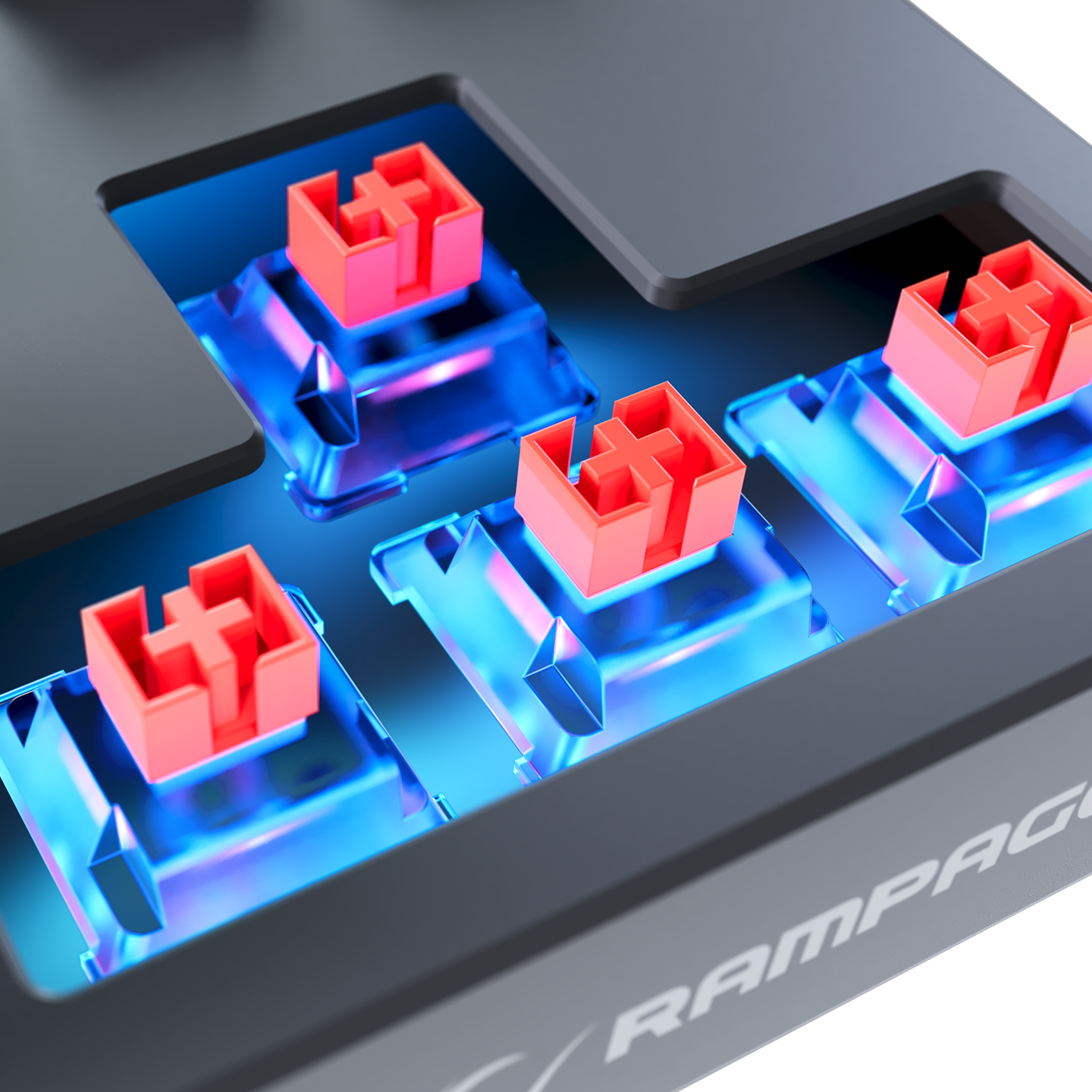 YORU TKL PRO Siyah/Gri 2.4ghz OUTEMU Red Switch Mekanik Gaming Oyuncu Klavye - Rampage