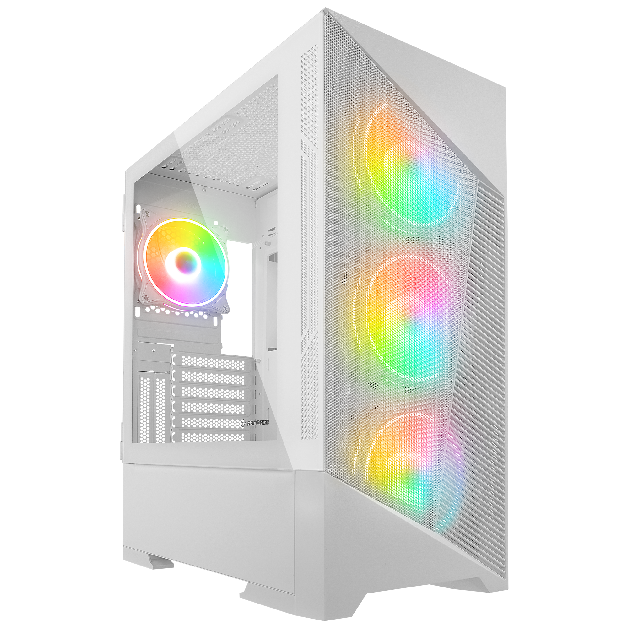 INSPIRER Mesh 650W 80+ Beyaz ATX Mid-T Gaming Oyuncu Kasası - Rampage