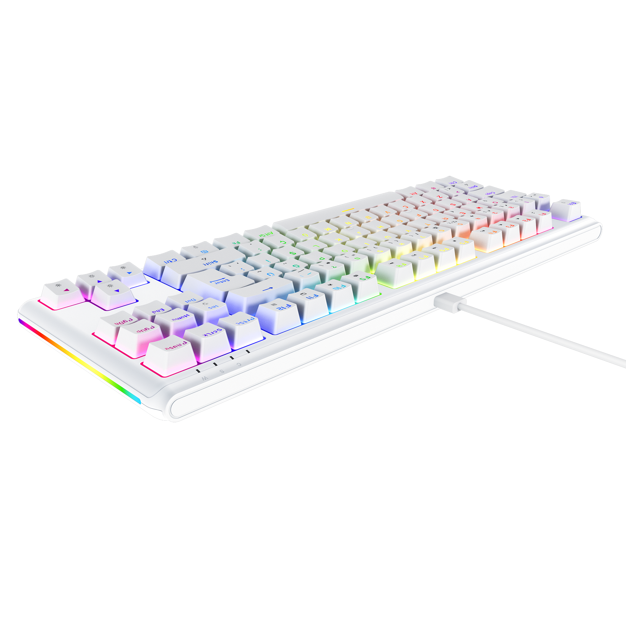 CLAW Beyaz TKL BLUE SWITCH Mekanik Gaming Oyuncu Klavyesi - Rampage