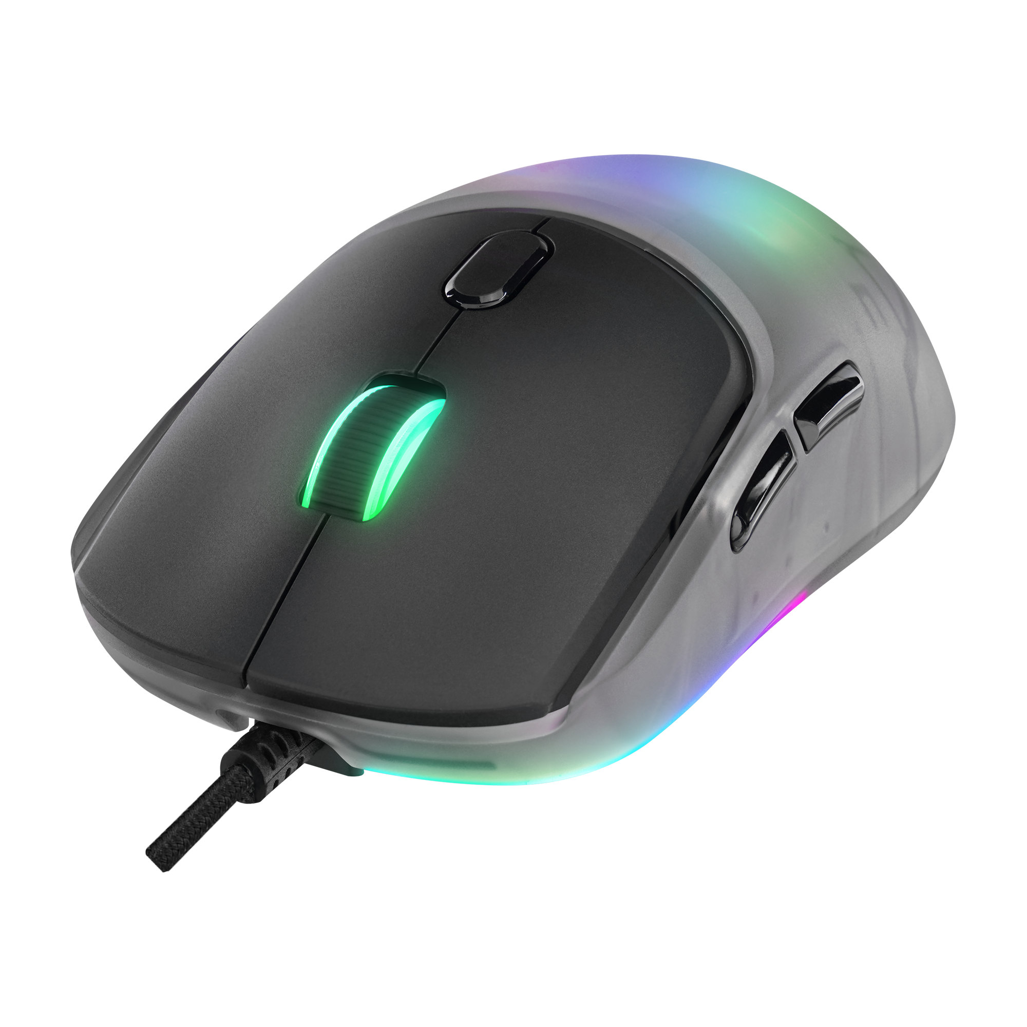 Hyalo M1 Siyah Değiştirilebilir 3 Kapaklı RGB 12000 DPI Gaming Oyuncu Mouse - Rampage