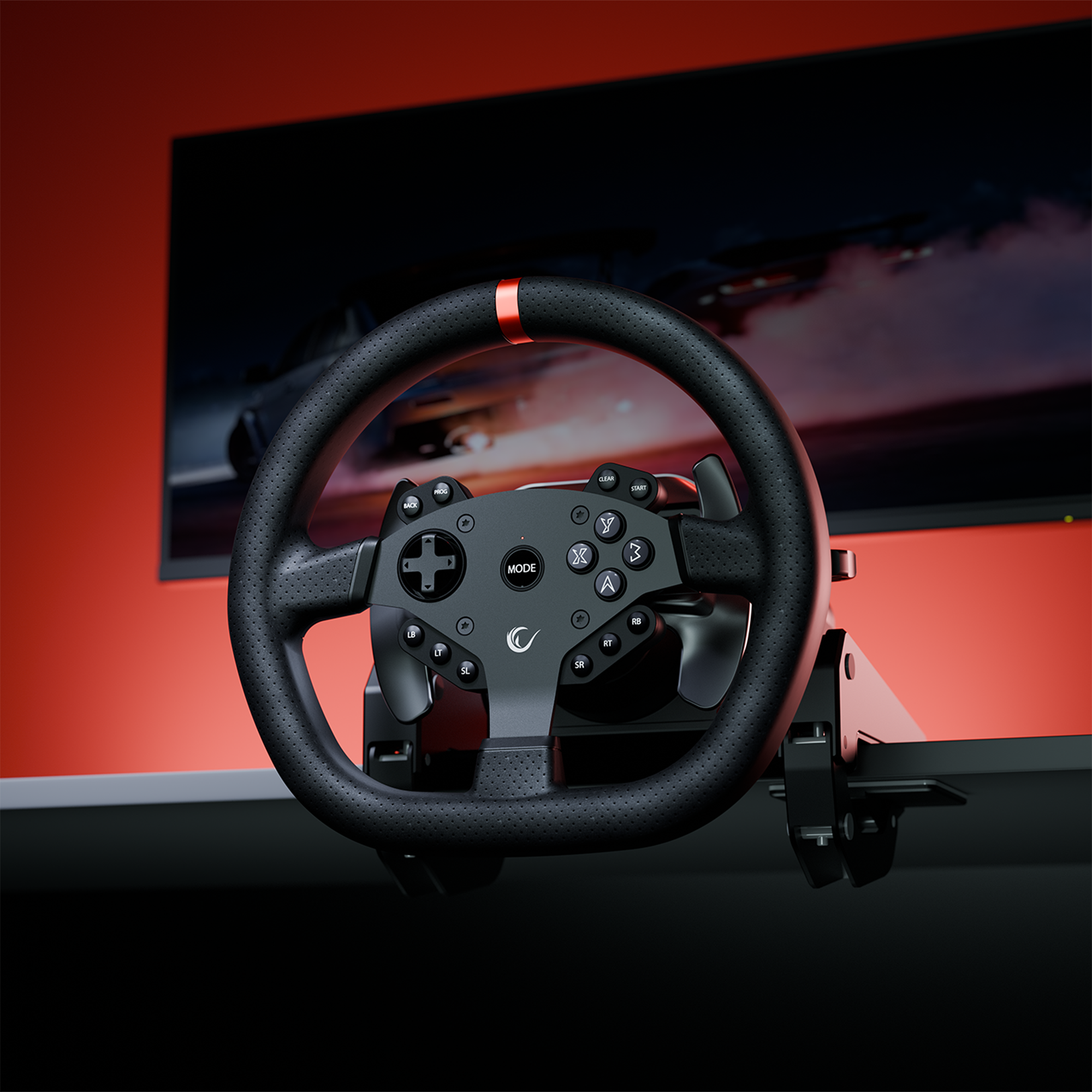 El Vitesli Pedallı Force Feedback Oyuncu Direksiyonu