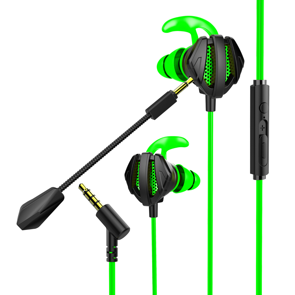 Rampage RM-K26 RATLE 3,5mm Gaming Yeşil Kulak İçi Mikrofonlu Kulaklık