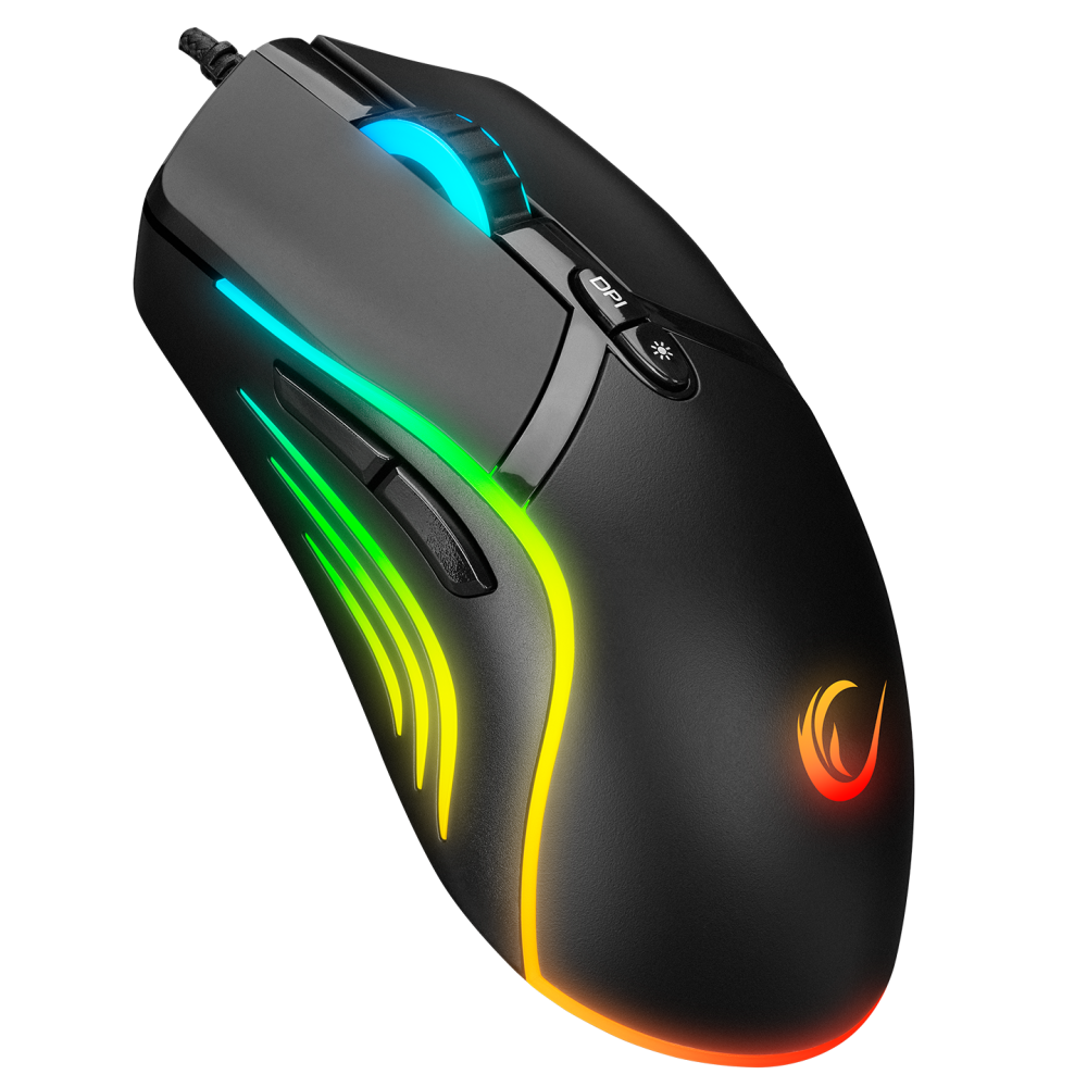 Rampage SMX-R54 VIBE Usb Siyah RGB Aydınlatmalı 6400 dpi Gaming Oyuncu Mouse
