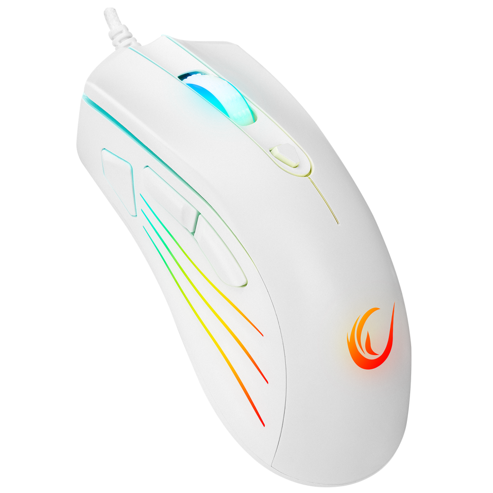 Rampage SMX-R33 LIMBO Makrolu Beyaz 6400dpi RGB Ledli Gaming Oyuncu Mouse
