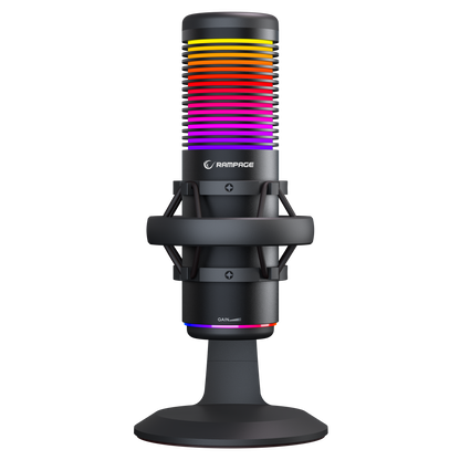 BEMOL Siyah RGB Shock Mount Masaüstü Mikrofon - Rampage