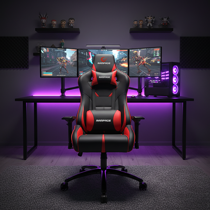 KL-R25 Crown Series Gaming Chair-Black/Red