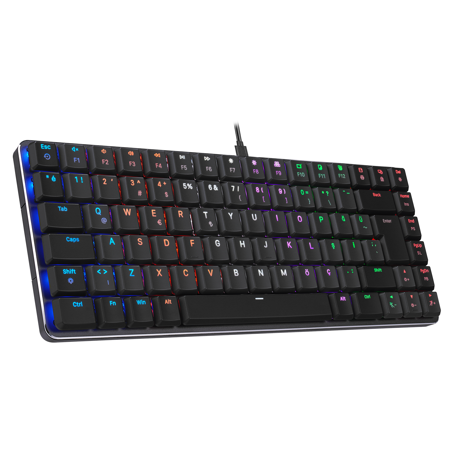 GRANITE Siyah/Gri BLUE SWITCH Q Mekanik Gaming Oyuncu Klavye