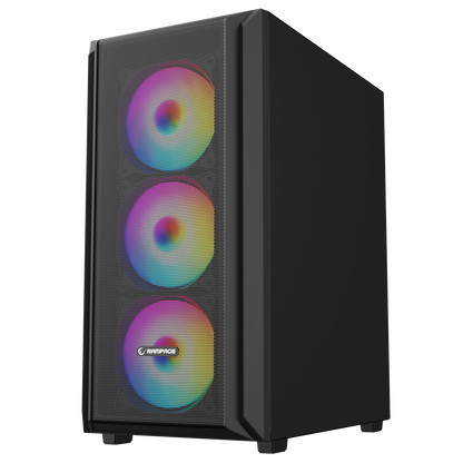 BETA MESH 650W 80 Plus Standart 4*12cm ARGB Fan Temperli Camlı Mid-T Siyah Oyuncu Kasası - Rampage