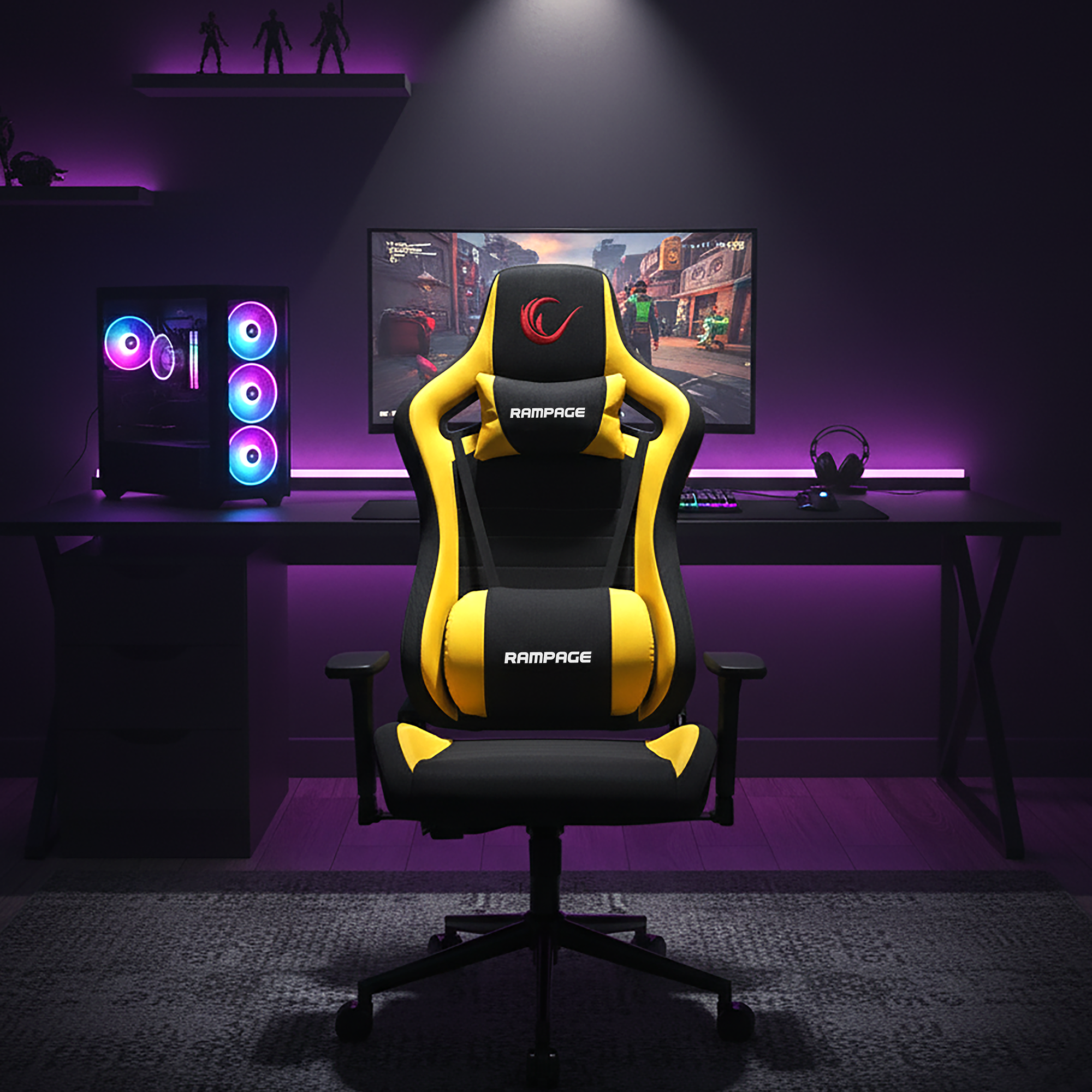 KL-R59 Nova Gaming Chair-Black/Yellow