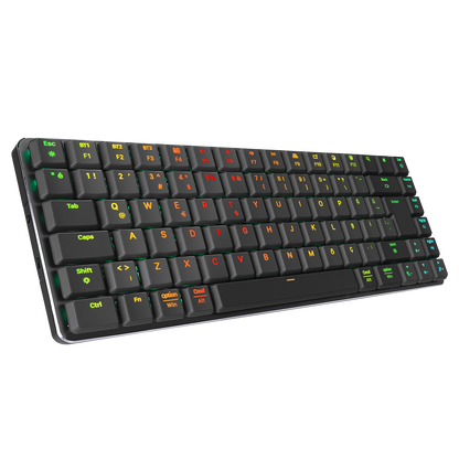 W-Granite Kablosuz Mekanik Oyuncu Klavye-Siyah/Gri