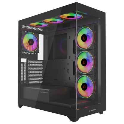 Hydra V3 Black 750W 80+ Bronze 7x12cm RGB Fan Atx Mid-T Oyuncu Kasası-Siyah