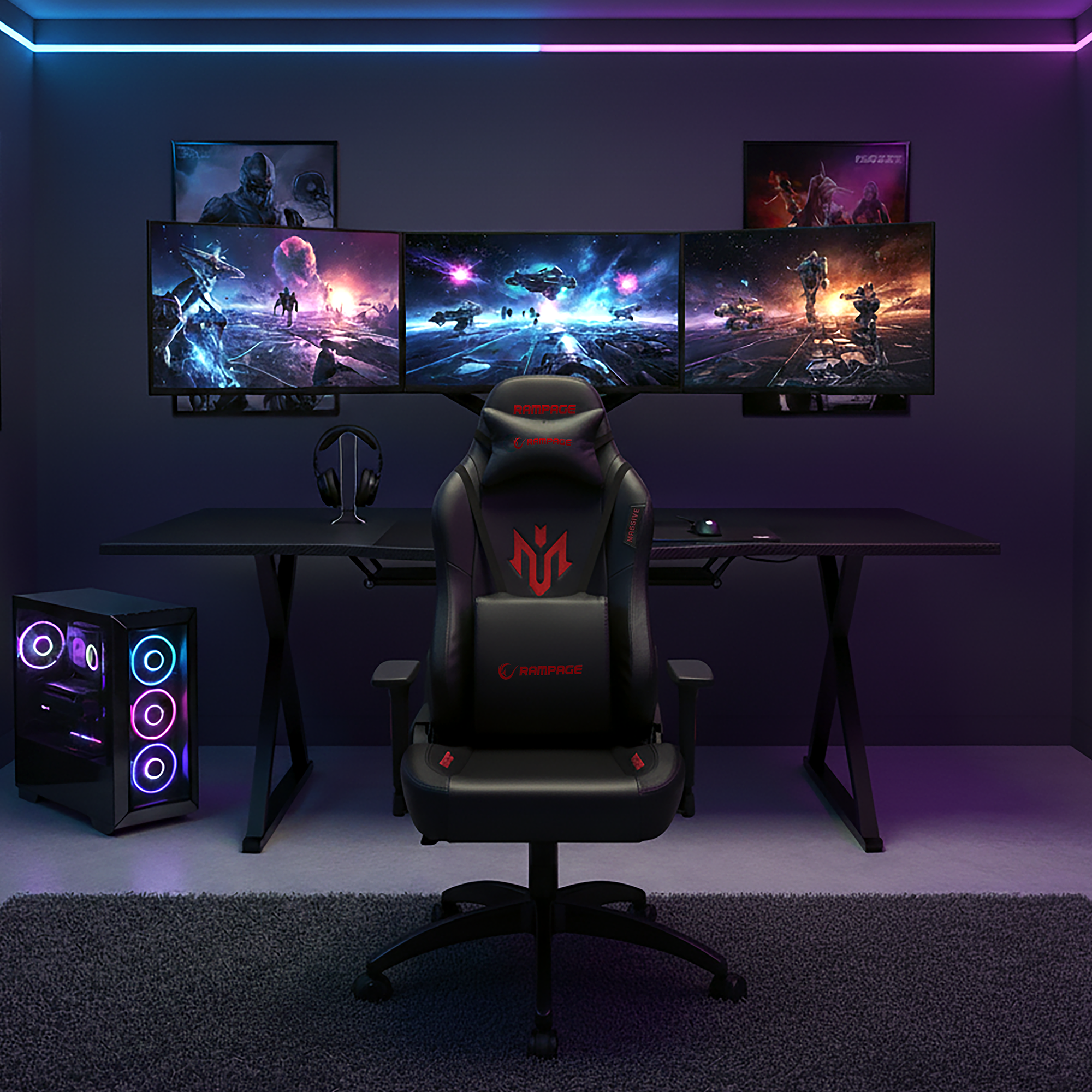 Oyuncu Koltuğu - Kırmızı/Siyah