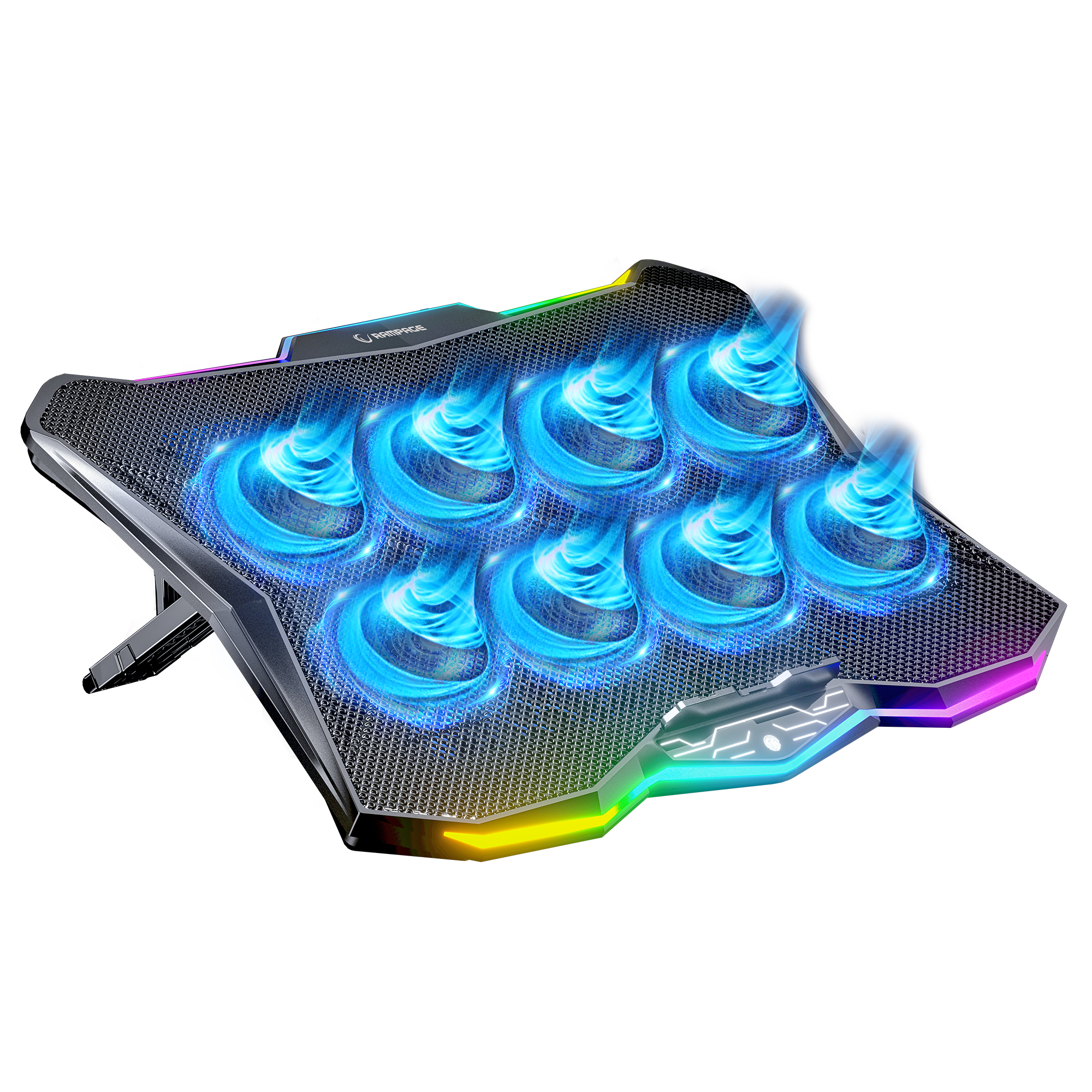 Rc16 Octal 8 Fanlı RGB 14-17.3 inç Notebook Soğutucu Stand