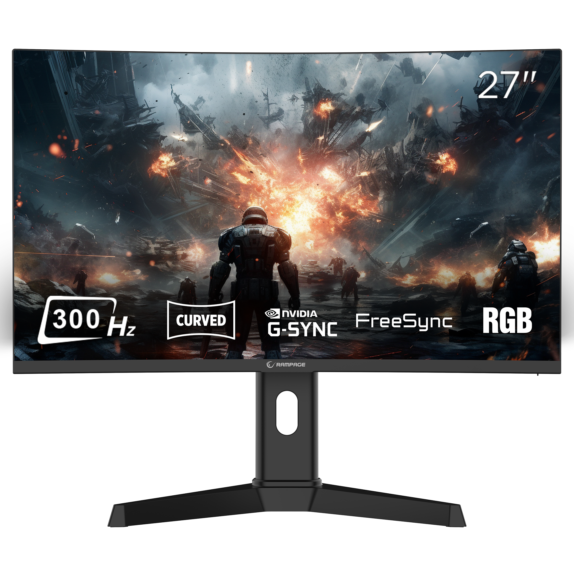 27'' 300Hz Fast VA FHD Freesync/Gsync RGB Pivot R1500 Curved Oyuncu Monitörü