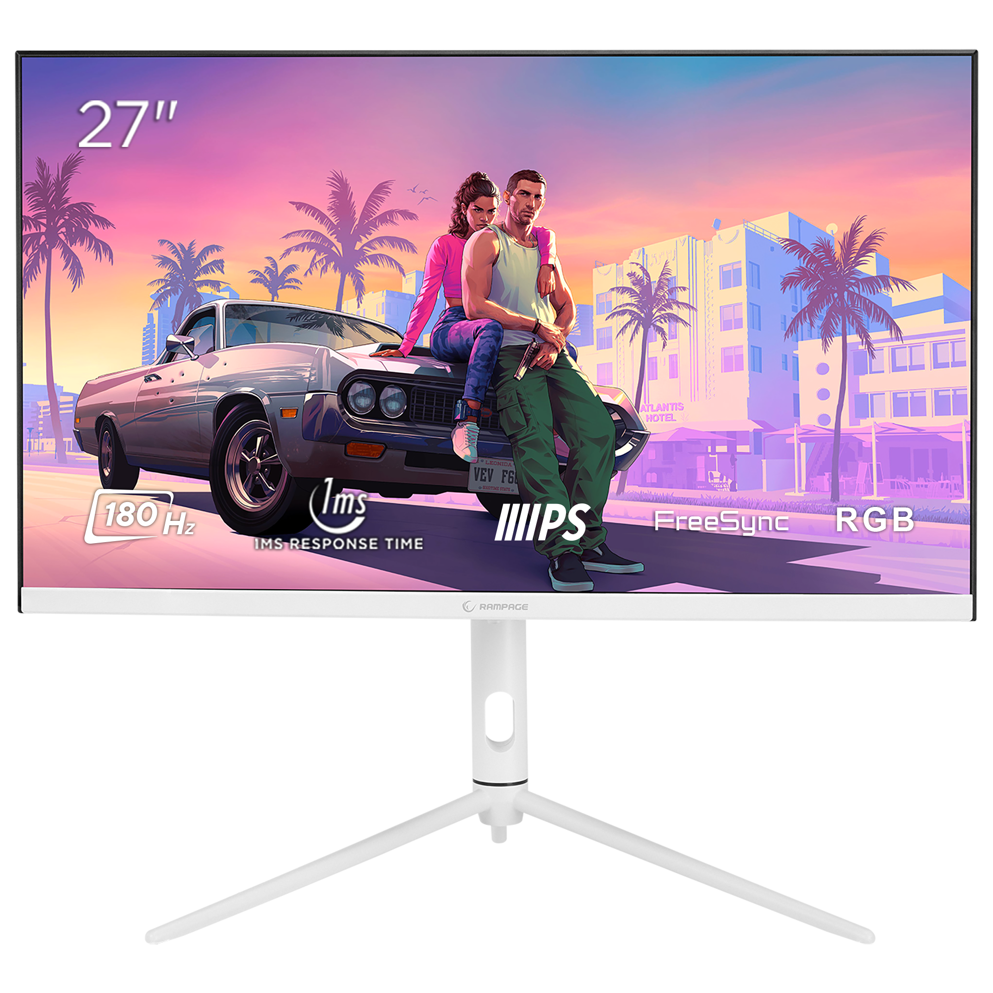 Glacier Beyaz GL27R180Q 27” 180Hz 1ms QHD Oyuncu Monitörü - Rampage
