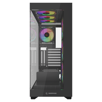 Hydra V3 Black 750W 80+ Bronze 7x12cm RGB Fan Atx Mid-T Oyuncu Kasası-Siyah