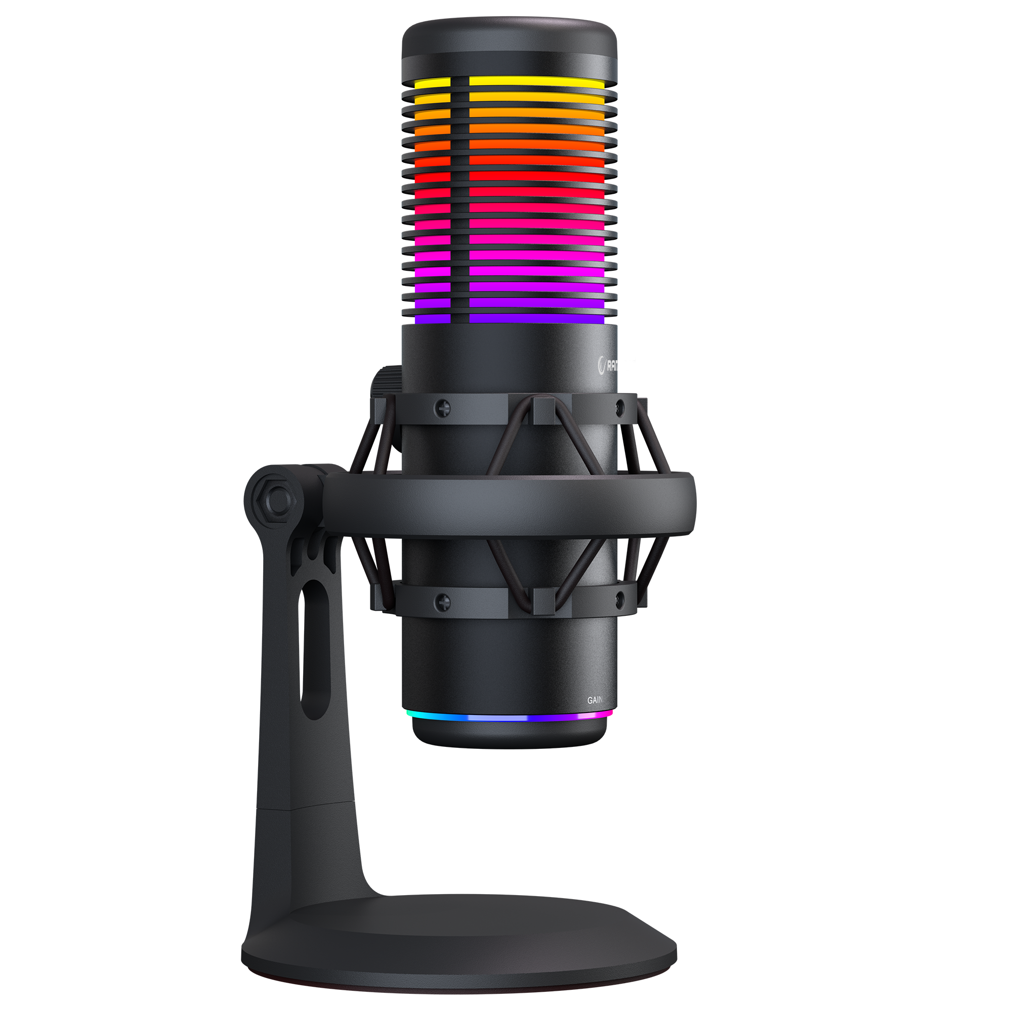 BEMOL Siyah RGB Shock Mount Masaüstü Mikrofon - Rampage