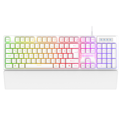 KB-RX77 RUNNER Beyaz USB Rainbow Aydınlatmalı Q Bilek Destekli Gaming Klavye