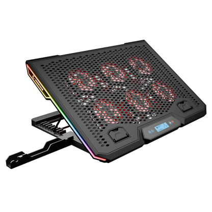 RGB 6 Fanlı LCD Ekranlı 13-15.6 inç Notebook Soğutucu Stand