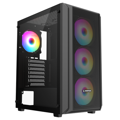 BETA MESH 650W 80 Plus Standart 4*12cm ARGB Fan Temperli Camlı Mid-T Siyah Oyuncu Kasası - Rampage