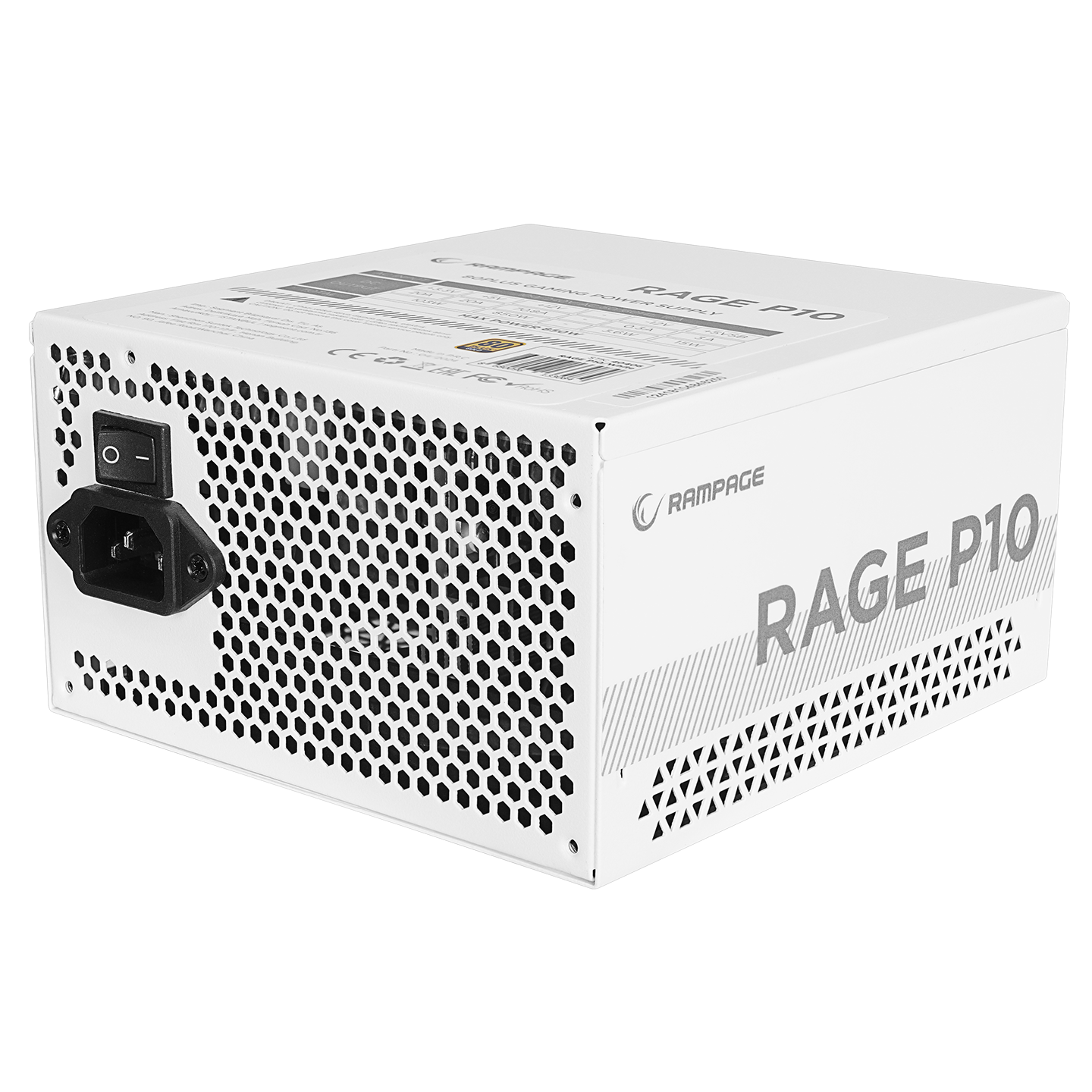 RAGE P10 850W 80+ GOLD APFC FULL MODULER ATX3.0 Beyaz Gaming Power Supply