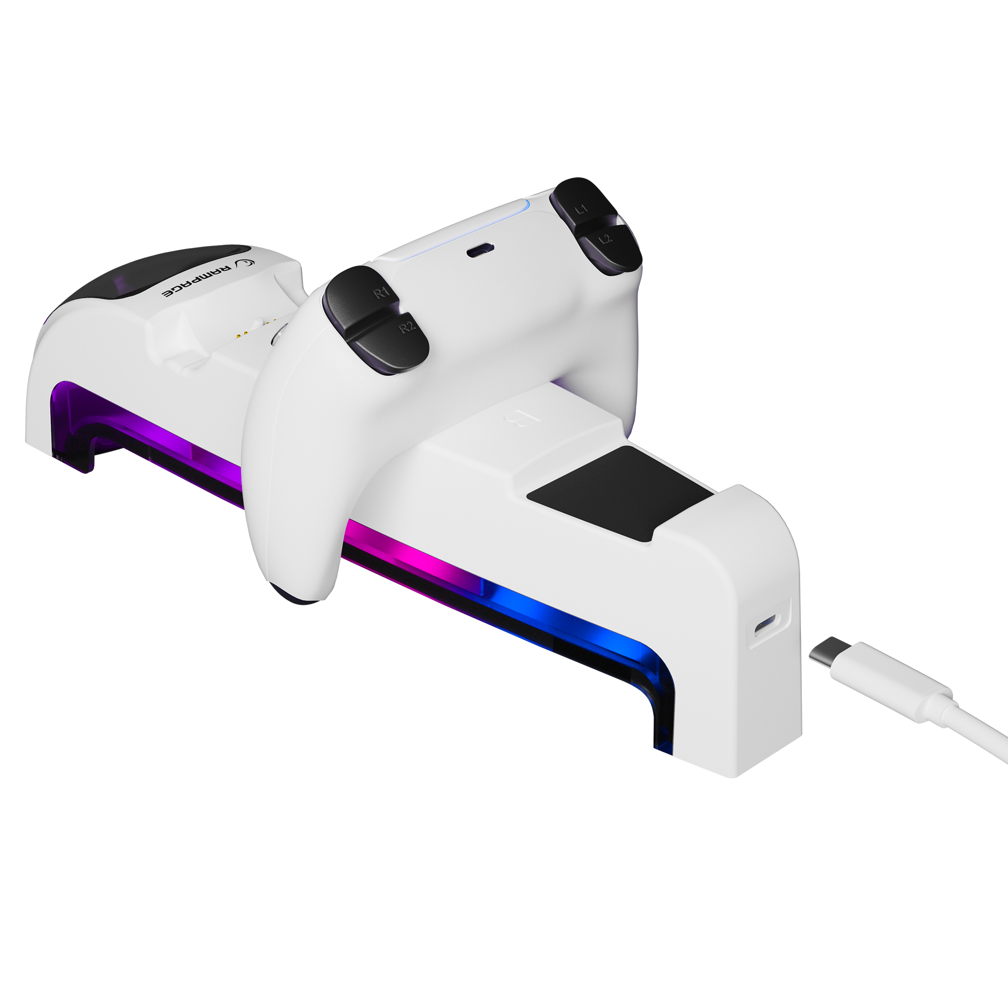 RP-PS5 S - RGB Kulaklık Standlı PlayStation 5 Slim Uyumlu Hızlı Şarj İstasyonu