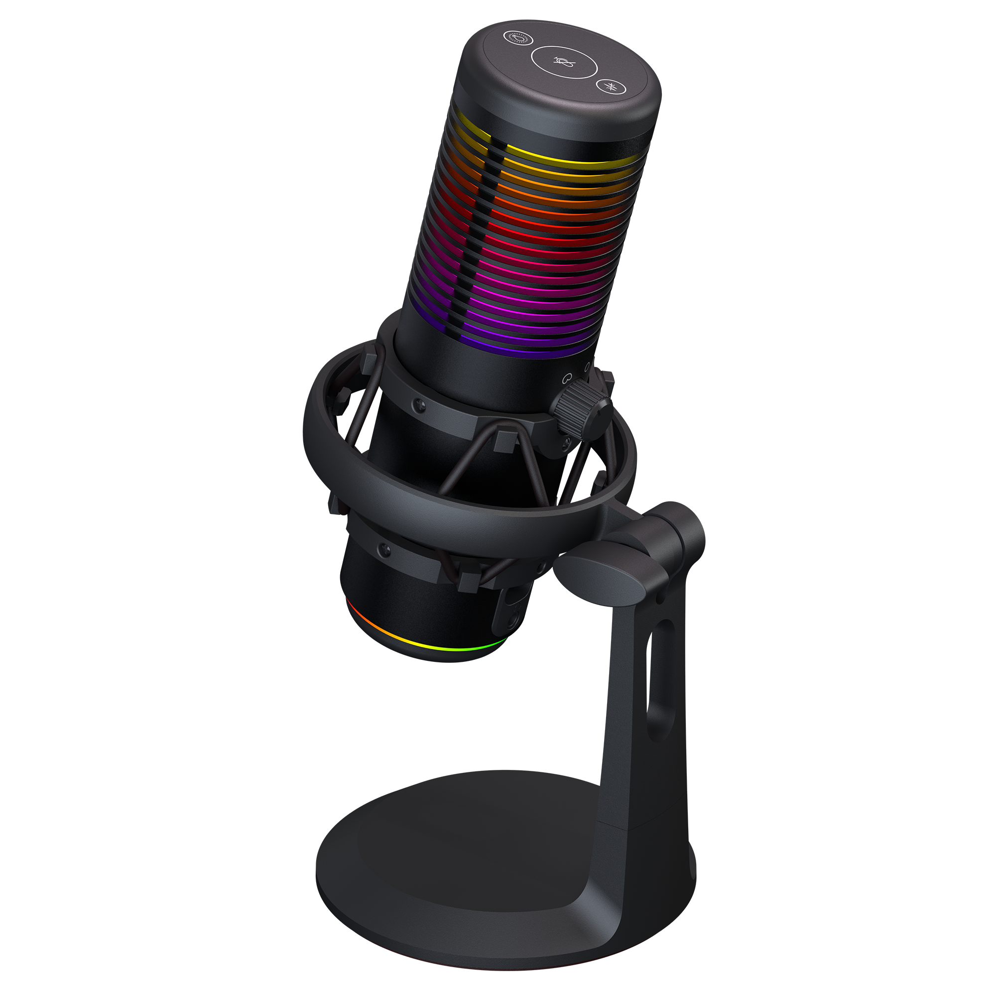 BEMOL Siyah RGB Shock Mount Masaüstü Mikrofon - Rampage