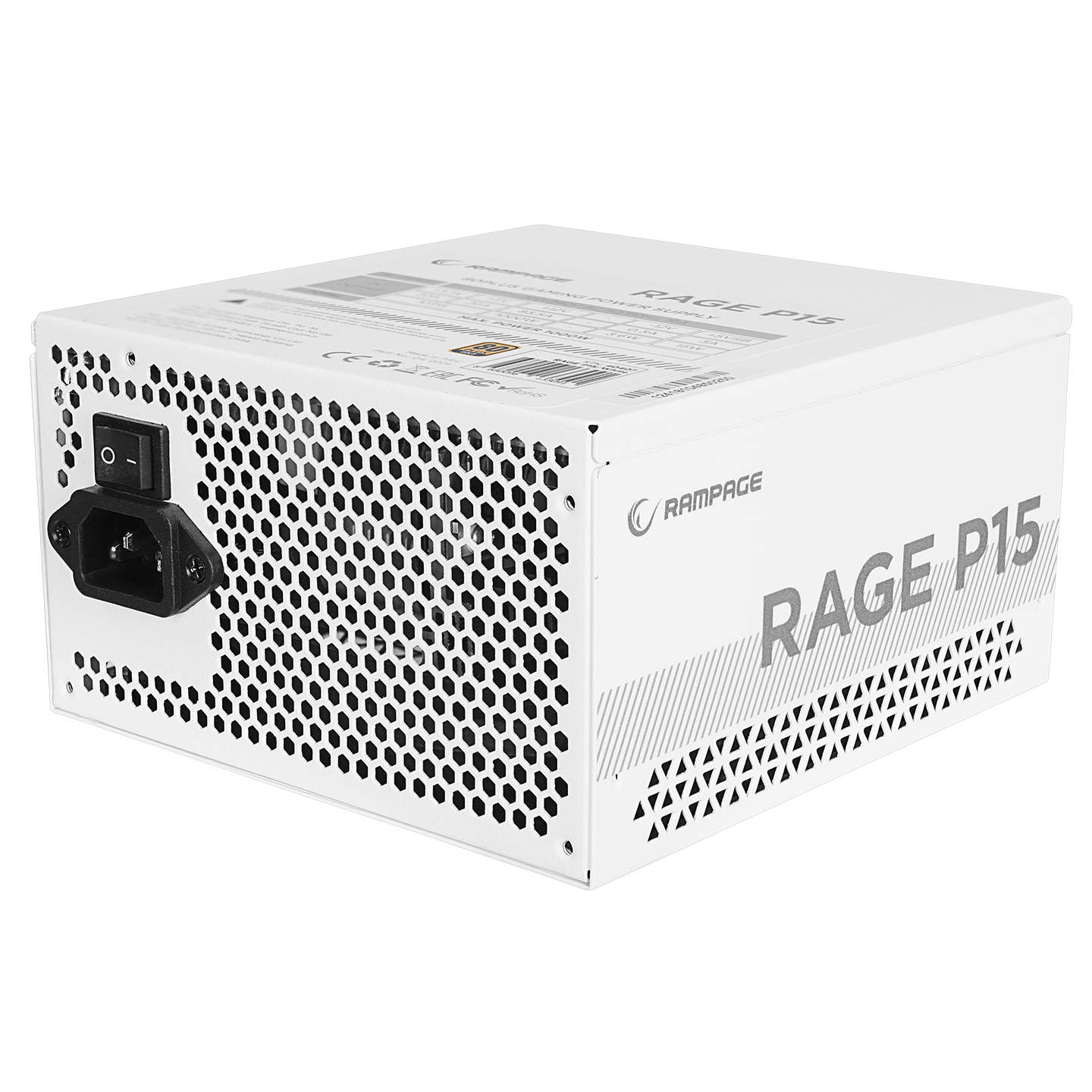 RAGE P15 1000W 80+ GOLD APFC FULL-MODULER ATX3.0 Beyaz Gaming Power Supply - Rampage