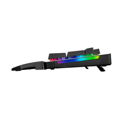 KB-R81 ROCKET Red Switch Gökkuşağı Ledli RGB Şeritli Metal Yüzey Mekanik Gaming Oyuncu Klavye - Rampage