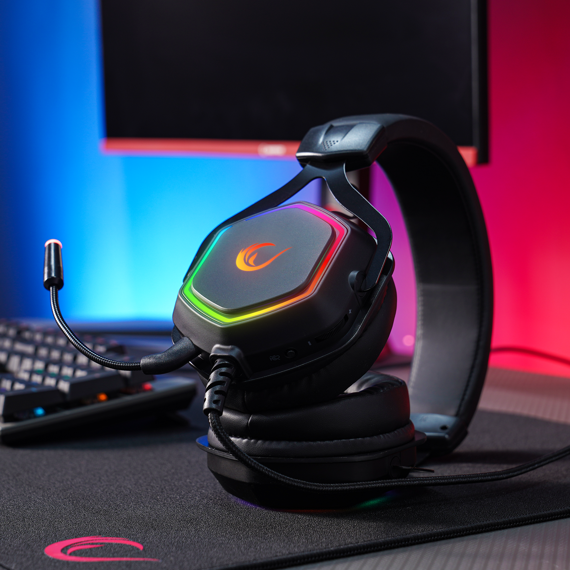 RM-K50 SELECT RGB 7.1 Oyuncu Kulaklığı - Rampage