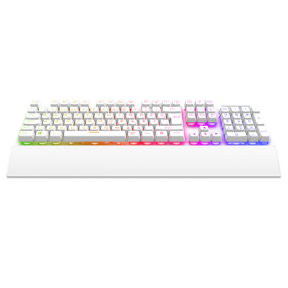 KB-RX77 RUNNER Beyaz USB Rainbow Aydınlatmalı Q Bilek Destekli Gaming Klavye