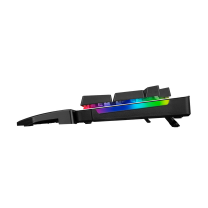 KB-R81 ROCKET Mavi Switch Gökkuşağı Ledli RGB Şeritli Metal Yüzey Mekanik Gaming Oyuncu Klavye - Rampage