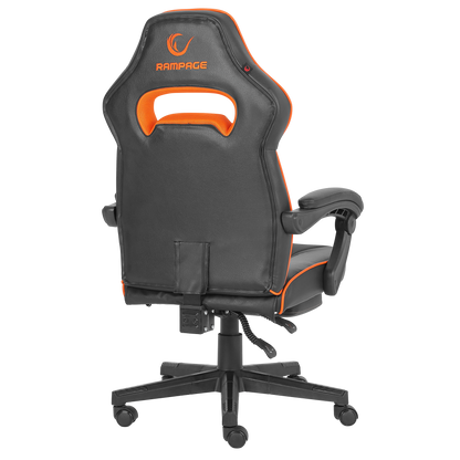 KL-R12 Lumos Deri Siyah/Turuncu Oyuncu Koltuğu