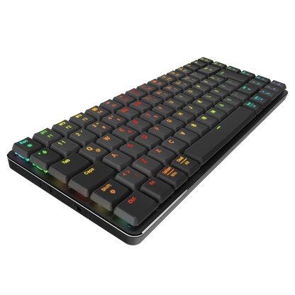 W-Granite Kablosuz Mekanik Oyuncu Klavye-Siyah/Gri