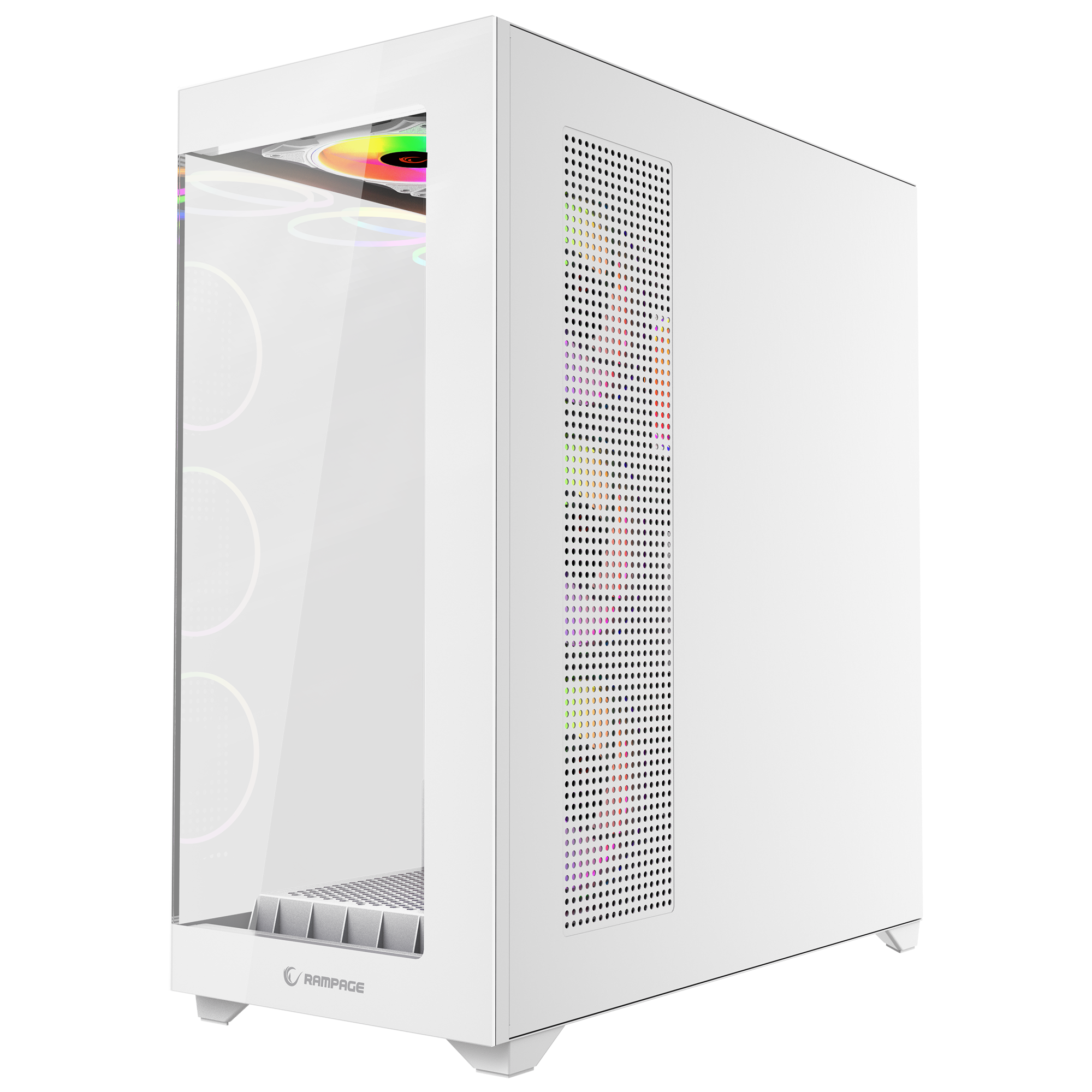 Hydra V3 White 750W 80+ Bronze 7x12cm RGB Fan Atx Mid-T Oyuncu Kasası-Beyaz