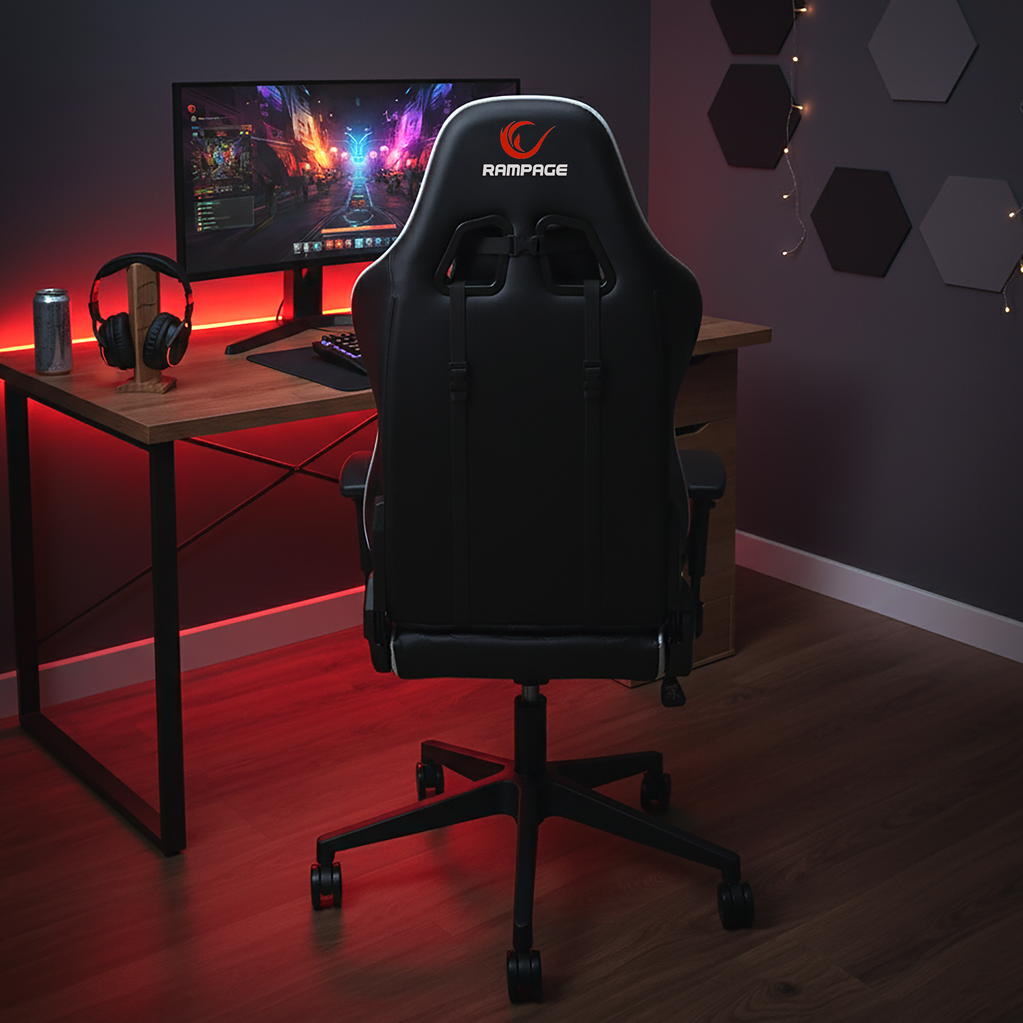 KL-R40 Throne Series Gaming Chair-Black/White