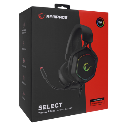 RM-K50 SELECT RGB 7.1 Oyuncu Kulaklığı - Rampage