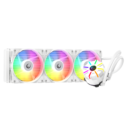 HELIOS C3 Beyaz 68CFM 1800RPM Rainbow AMD AM5/INTEL LGA1700 360mm Sıvı Soğutmalı CPU Fan - Rampage