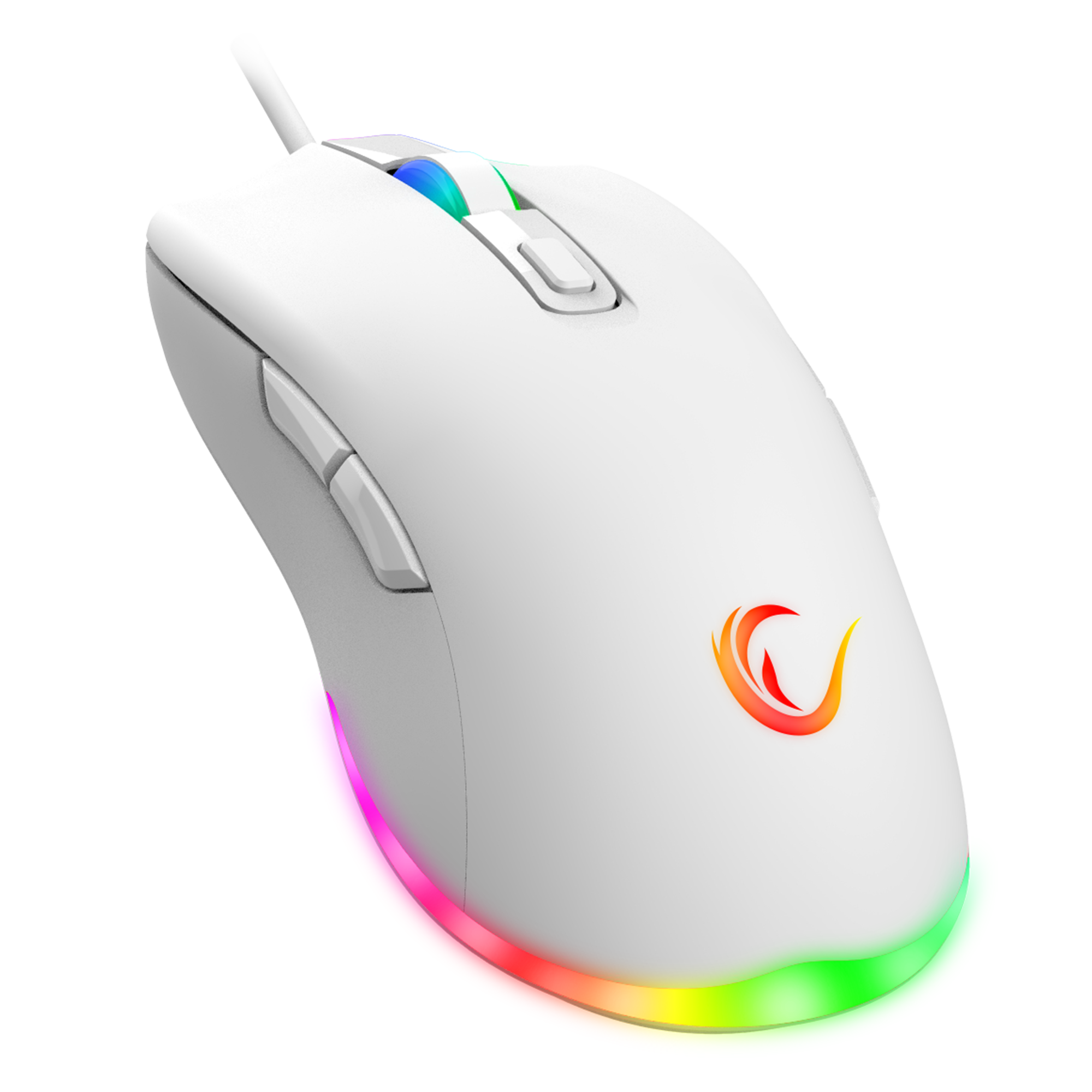 KM-RX7 FORTUNA V2 Beyaz Gaming Combo Q Gaming Klavye + 12800 dpi Mouse - Rampage