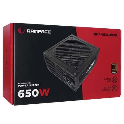 RMP-650-80PB 650W 14cm Siyah Fan 80 Plus Bronze Aktif PFC Power Supply